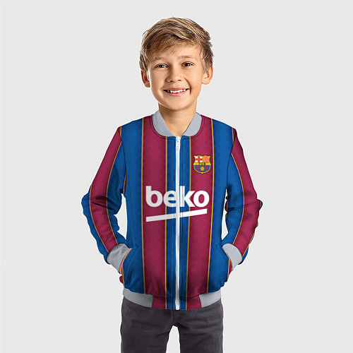 Детский бомбер FC Barcelona 2021 / 3D-Серый – фото 3