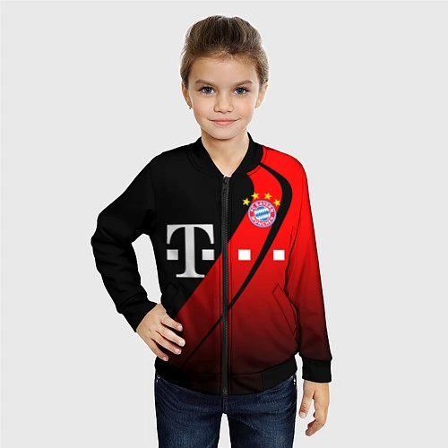 Детский бомбер FC Bayern Munchen Форма / 3D-Черный – фото 4