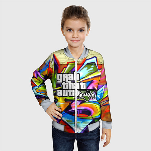 Детский бомбер GTA:5 / 3D-Серый – фото 4