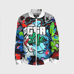 Бомбер детский GTA LIFE, цвет: 3D-белый