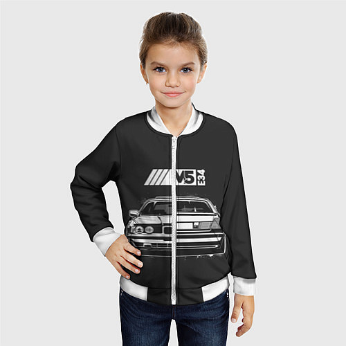 Детский бомбер BMW / 3D-Белый – фото 4