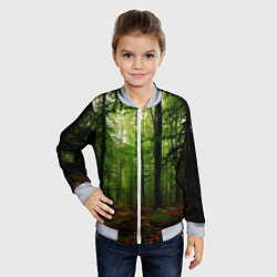 Бомбер детский Лес, цвет: 3D-серый — фото 2