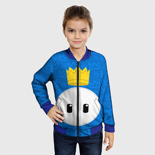 Детский бомбер Fall guys / 3D-Синий – фото 4