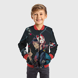 Бомбер детский Танджиро Камадо, цвет: 3D-красный — фото 2