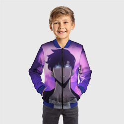 Бомбер детский Поднятие уровня в одиночку, цвет: 3D-синий — фото 2