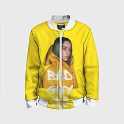 Бомбер детский Billie Eilish Билли Айлиш, цвет: 3D-белый