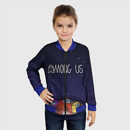 Детский бомбер Among Us team / 3D-Синий – фото 4