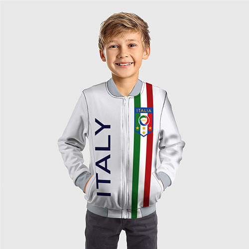 Детский бомбер СБОРНАЯ ИТАЛИИ / 3D-Серый – фото 3