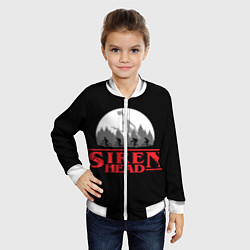 Бомбер детский Siren Head, цвет: 3D-белый — фото 2