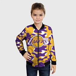 Бомбер детский LA LAKERS ЛЕЙКЕРС, цвет: 3D-черный — фото 2