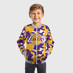 Бомбер детский LA LAKERS ЛЕЙКЕРС, цвет: 3D-серый — фото 2