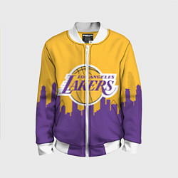 Бомбер детский LOS ANGELES LAKERS, цвет: 3D-белый