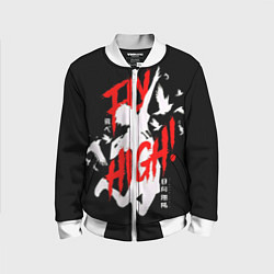 Бомбер детский Haikyuu Haikyu Haikuu !, цвет: 3D-белый