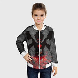Бомбер детский Черный клевер, цвет: 3D-белый — фото 2