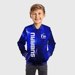 Бомбер детский Субару, цвет: 3D-синий — фото 2