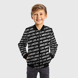 Бомбер детский Лос-Анджелес Лейкерс, цвет: 3D-черный — фото 2