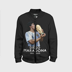 Бомбер детский Diego Maradona, цвет: 3D-черный