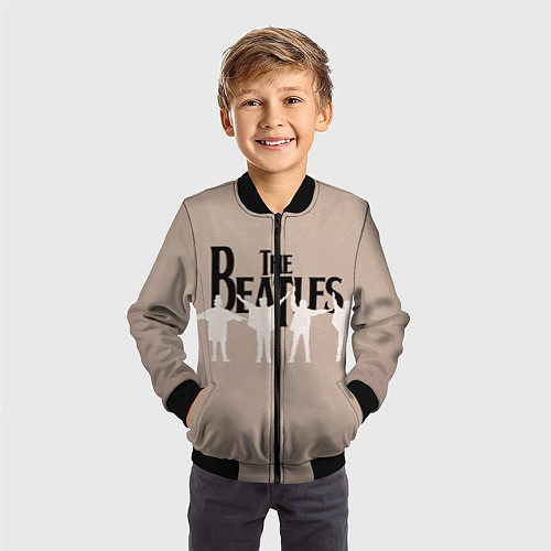 Детский бомбер The Beatles / 3D-Черный – фото 3