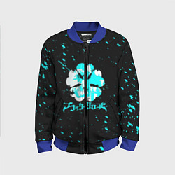 Бомбер детский Черный клевер, цвет: 3D-синий