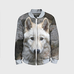 Бомбер детский Волк, цвет: 3D-серый