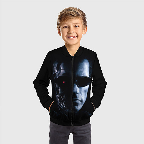 Детский бомбер T800 / 3D-Черный – фото 3