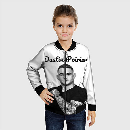 Детский бомбер Dustin Poirier / 3D-Черный – фото 4