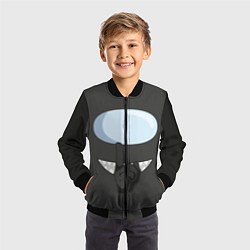 Бомбер детский AMONG US BLACK IMPOSTOR, цвет: 3D-черный — фото 2