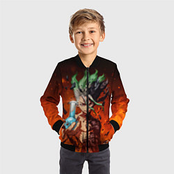 Бомбер детский Доктор Стоун, цвет: 3D-черный — фото 2