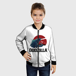 Бомбер детский Годзилла, цвет: 3D-черный — фото 2