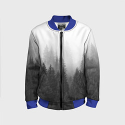 Бомбер детский Туманный лес, цвет: 3D-синий