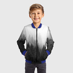 Бомбер детский Туманный лес, цвет: 3D-синий — фото 2