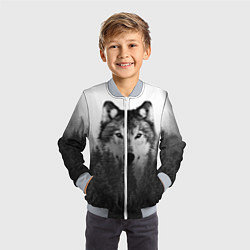 Бомбер детский Волк, цвет: 3D-серый — фото 2