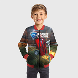 Бомбер детский Rocket League, цвет: 3D-красный — фото 2