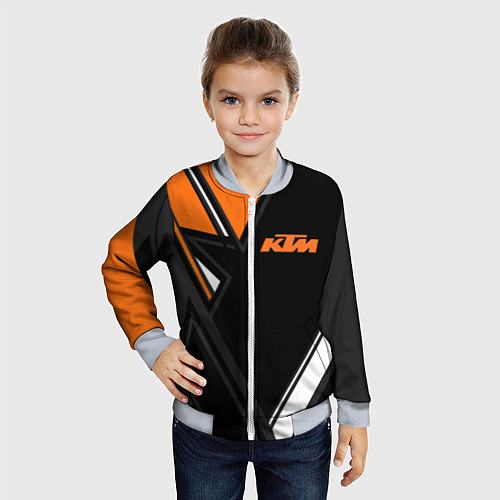 Детский бомбер KTM КТМ / 3D-Серый – фото 4