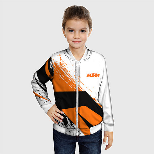 Детский бомбер KTM КТМ Z / 3D-Белый – фото 4