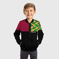Бомбер детский Гию Томиока Kimetsu no Yaiba, цвет: 3D-черный — фото 2
