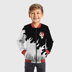 Бомбер детский BLEACH FIRE БЛИЧ ОГОНЬ, цвет: 3D-красный — фото 2