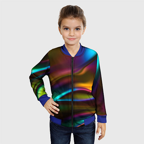Детский бомбер Градиент / 3D-Синий – фото 4