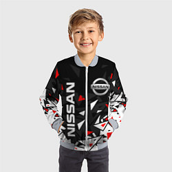 Бомбер детский NISSAN НИССАН ОСКОЛКИ, цвет: 3D-серый — фото 2