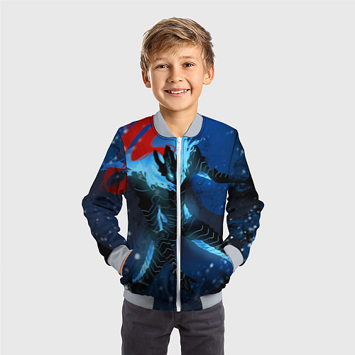 Детский бомбер Поднятие уровня Аниме / 3D-Серый – фото 3