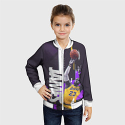 Бомбер детский Леброн, цвет: 3D-белый — фото 2