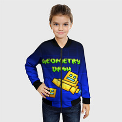 Бомбер детский Geometry Dash, цвет: 3D-черный — фото 2