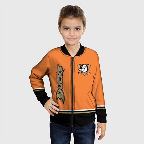 Детский бомбер Anaheim Ducks / 3D-Черный – фото 4