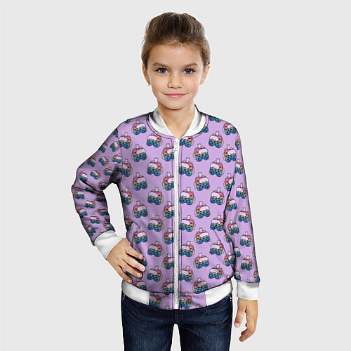 Детский бомбер Among Us Коктейль / 3D-Белый – фото 4