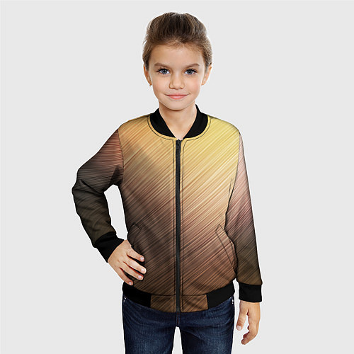 Детский бомбер Texture Sun Glare / 3D-Черный – фото 4