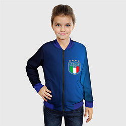 Бомбер детский Сборная Италии, цвет: 3D-синий — фото 2