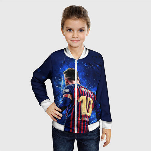 Детский бомбер Leo Messi Лео Месси 10 / 3D-Белый – фото 4