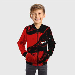 Бомбер детский Красный волк 3D, цвет: 3D-черный — фото 2