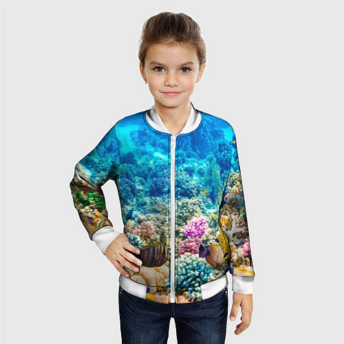 Детский бомбер Риф / 3D-Белый – фото 4
