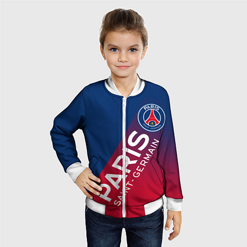 Детский бомбер ФК ПСЖ PARIS SAINT GERMAIN / 3D-Белый – фото 4
